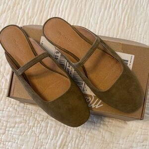 Madewell Women's Olive Suede Mules